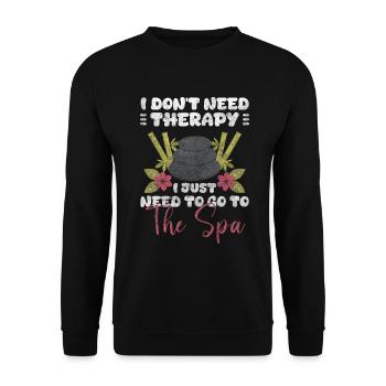 Wellness Relax People Switch Off - Unisex Sweatshirt - black - Front - Alina (178cm) & Michal (187cm)