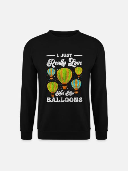 Ballong flygende skyer gassballong - Genser unisex - svart