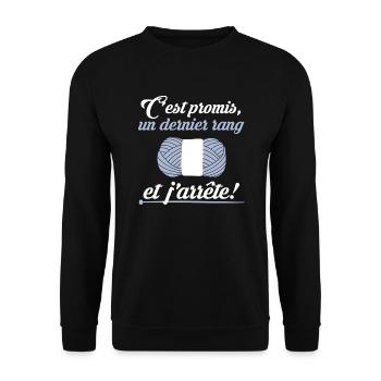 fan de tricot - Sweat-shirt Unisexe - noir - Devant - Alina (178cm) & Michal (187cm)