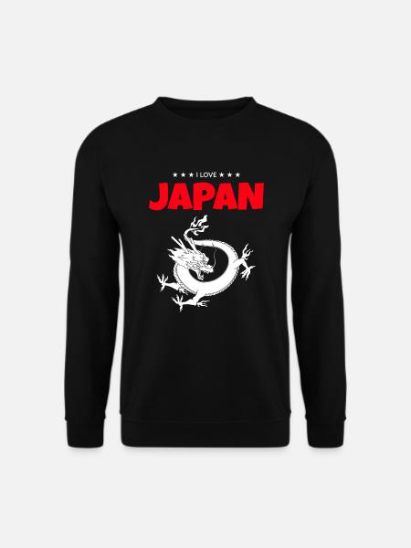 I Love Japan - Dragon of Asia - Unisex Pullover - Schwarz