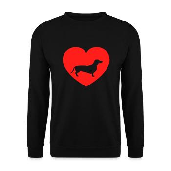 le cœur de la 1ère fois - Sweat-shirt Unisexe - noir - Devant - Alina (178cm) & Michal (187cm)
