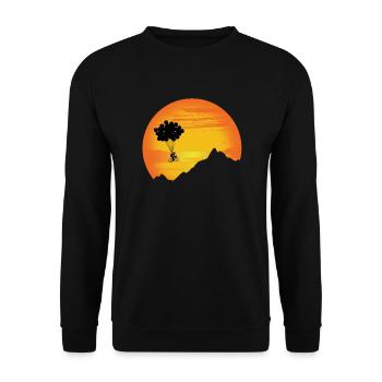 bicycle - Unisex Sweatshirt - black - Front - Alina (178cm) & Michal (187cm)