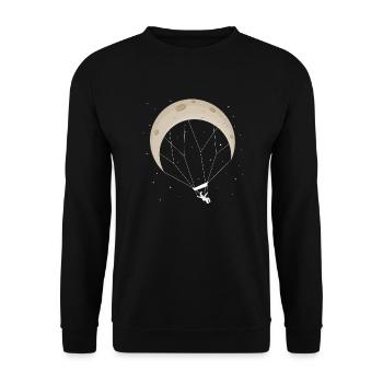 Parachutiste shirt & cadeau de l’astronaute - Sweat-shirt Unisexe - noir - Devant - Alina (178cm) & Michal (187cm)