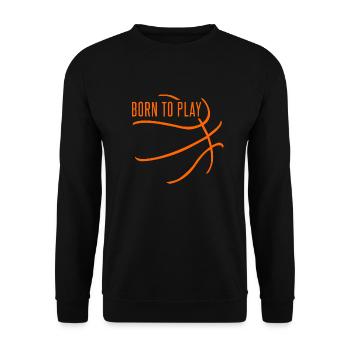 Basket-ball né pour le jeu - Sweat-shirt Unisexe - noir - Devant - Alina (178cm) & Michal (187cm)