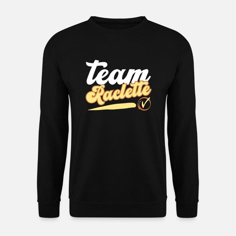 Team Raclette personalisierte Humor Geschenkidee - Unisex Pullover - Schwarz