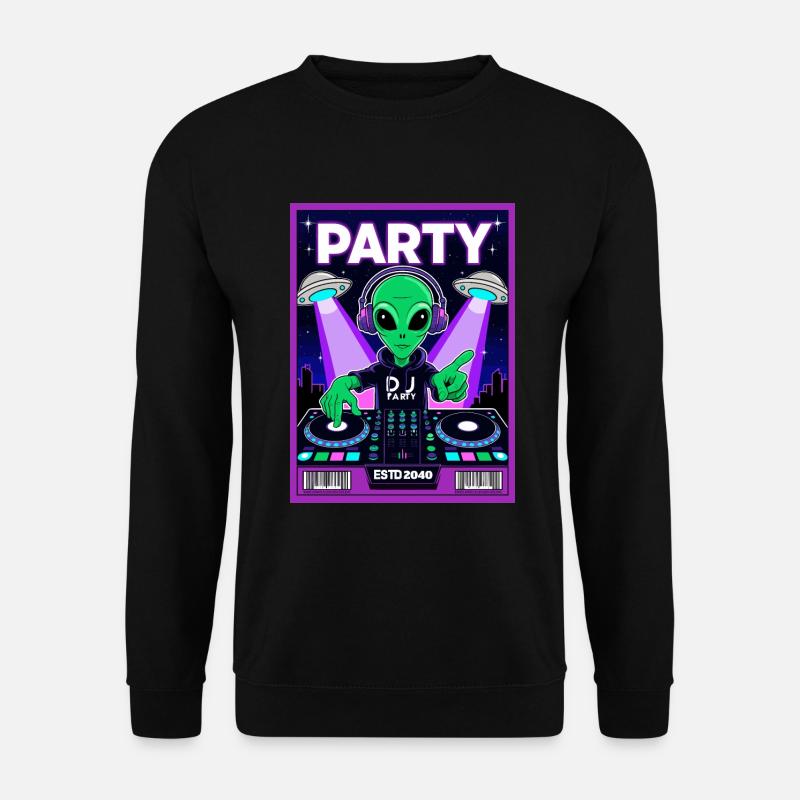 Alien Party 2040 - Unisex Pullover - Schwarz