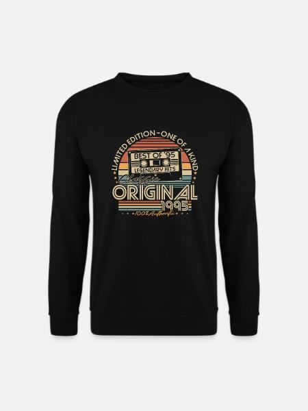 1995 Jahrgang Vintage Geburtstag Retro Geschenk - Unisex Pullover - Schwarz