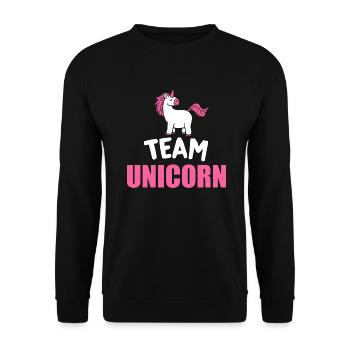 L'équipe Licorne licornes JGA Polterabend - Sweat-shirt Unisexe - noir - Devant - Alina (178cm) & Michal (187cm)