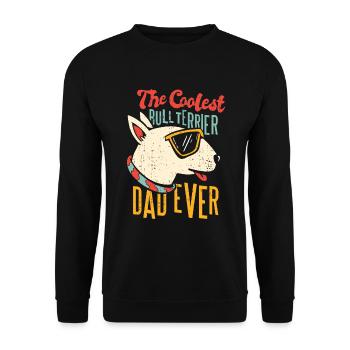 The coolest bull terrier dad ever - Unisex Sweatshirt - black - Front - Alina (178cm) & Michal (187cm)