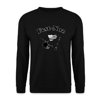 fest noz - Sweat-shirt Unisexe - noir - Devant - Alina (178cm) & Michal (187cm)
