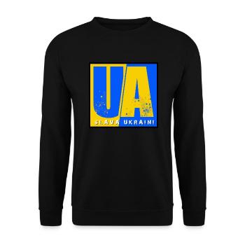 Slava Ukraini - Unisex Sweatshirt - black - Front - Alina (178cm) & Michal (187cm)