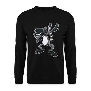 Lémurien Dabbing - Sweat-shirt Unisexe - noir - Devant - Alina (178cm) & Michal (187cm)
