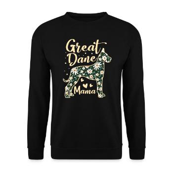 Great Dane Mom Mama Grandma Animal Pet Dog Lover - Unisex Sweatshirt - black - Front - Alina (178cm) & Michal (187cm)