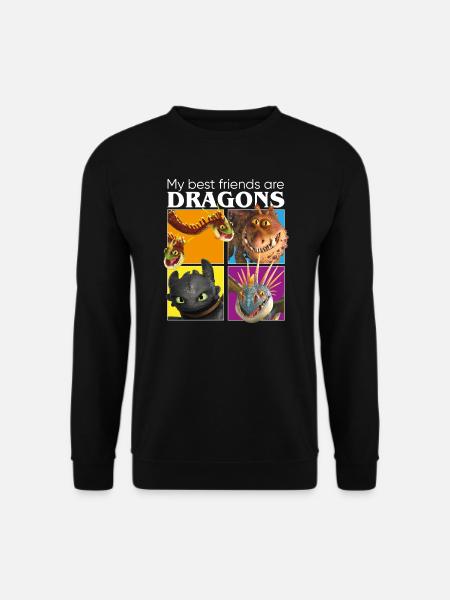 How To Train Your Dragon Dragons Are Best Friends - Unisex Sweatshirt - black