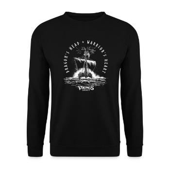 Dragon's Head - Unisex Sweatshirt - black - Front - Alina (178cm) & Michal (187cm)