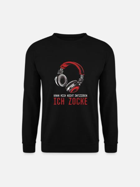 Kann mich nicht infizieren - Ich zocke - Unisex Pullover - Schwarz