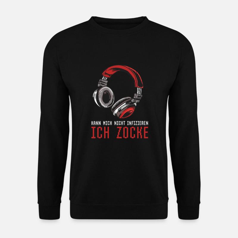 Kann mich nicht infizieren - Ich zocke - Unisex Pullover - Schwarz