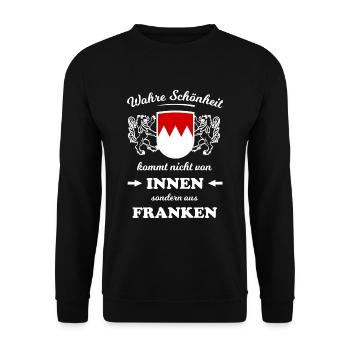 Die Schönheit aus Franken - Unisex Pullover - Schwarz - Vorne - Alina (178cm) & Michal (187cm)