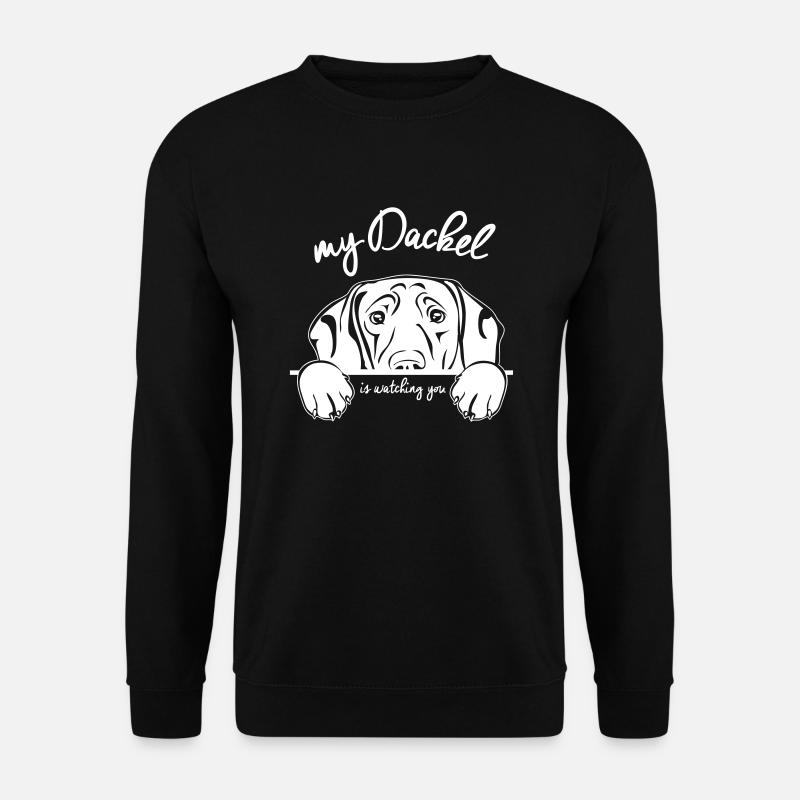 DACKEL watching - Unisex Sweatshirt - black