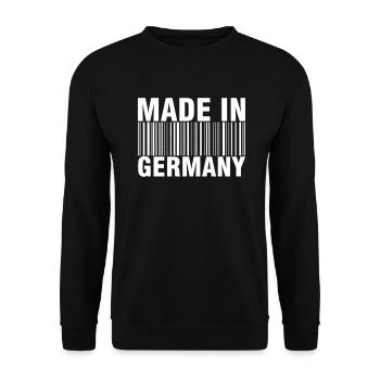 Made in Germany - Unisex Pullover - Schwarz - Vorne - Alina (178cm) & Michal (187cm)