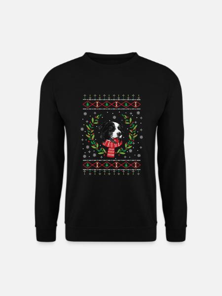 Border Collie hässlicher Weihnachtspullover - Unisex Pullover - Schwarz
