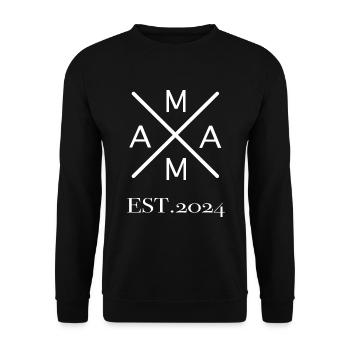 Pregnant Mom est. 2024 Proud Mom 2024 - Unisex Sweatshirt - black - Front - Alina (178cm) & Michal (187cm)