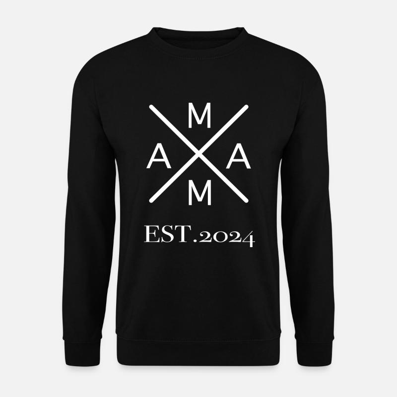 Schwanger Werdende Mama est. 2024 Stolze Mama 2024 - Unisex Pullover - Schwarz