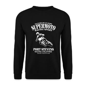Supermoto - Unisex Pullover - Schwarz - Vorne - Alina (178cm) & Michal (187cm)