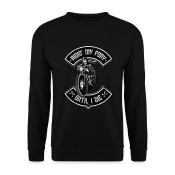 MOTORRAD BIKER CHOPPER - Unisex Pullover - Schwarz - Vorne - Alina (178cm) & Michal (187cm)