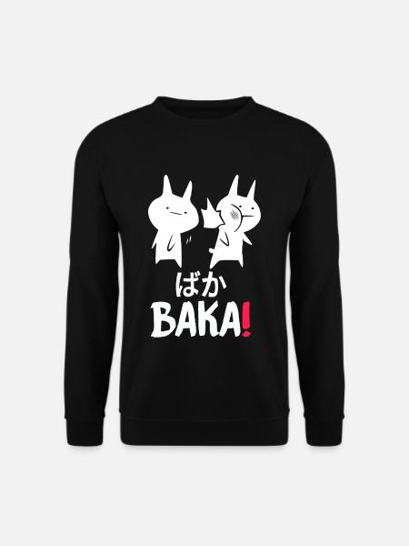 Baka Japanischer Anime-Liebhaber Manga-Leser Otaku - Unisex Pullover - Schwarz