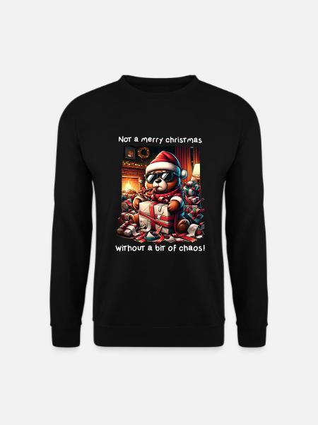 Weihnachten Stress Chaos Hektik Lustiges Meme - Unisex Pullover - Schwarz