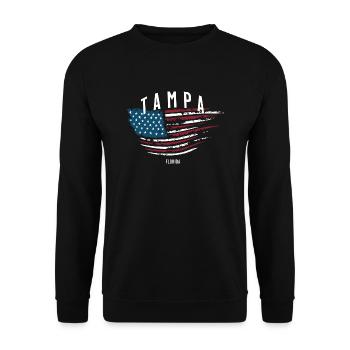Tampa - Unisex Pullover - Schwarz - Vorne - Alina (178cm) & Michal (187cm)