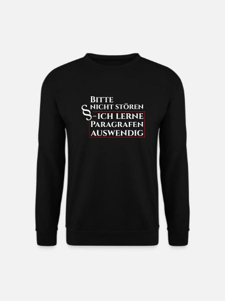 Lernmodus: Paragraphen auswendig lernen - Unisex Pullover - Schwarz
