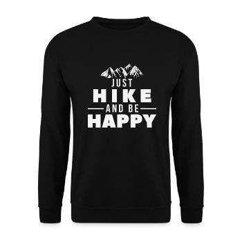 Juste errer et être heureux - Sweat-shirt Unisexe - noir - Devant - Alina (178cm) & Michal (187cm)