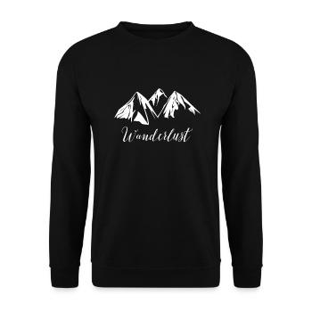 Wanderlust - Unisex Pullover - Schwarz - Vorne - Alina (178cm) & Michal (187cm)