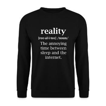 Reality Noun - Unisex Sweatshirt - black - Front - Alina (178cm) & Michal (187cm)