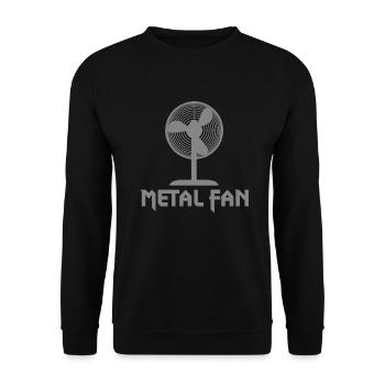 Ventilateur métallique - Sweat-shirt Unisexe - noir - Devant - Alina (178cm) & Michal (187cm)