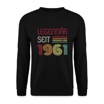 Legendär Seit 1961 Jahr Retro 61er Jahrgang - Unisex Pullover - Schwarz - Vorne - Alina (178cm) & Michal (187cm)