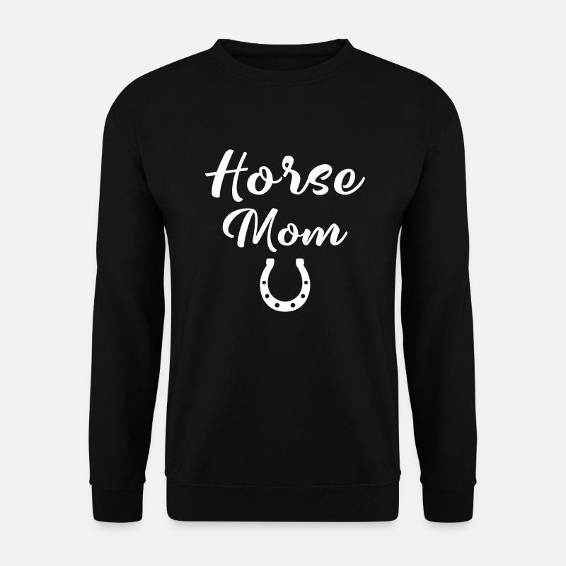 horse mom - Unisex Pullover - Schwarz