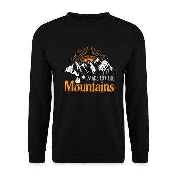 Pour les montagnes faites cadeau de grimpeur randonneur - Sweat-shirt Unisexe - noir - Devant - Alina (178cm) & Michal (187cm)