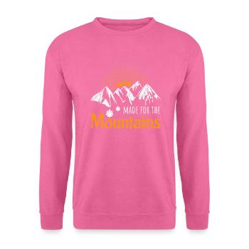 Pour les montagnes faites cadeau de grimpeur randonneur - Sweat-shirt Unisexe - rose - Devant