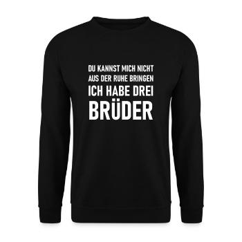 Drei Brüder - Unisex Pullover - Schwarz - Vorne - Alina (178cm) & Michal (187cm)
