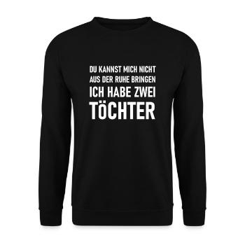 Zwei Töchter - Unisex Pullover - Schwarz - Vorne - Alina (178cm) & Michal (187cm)