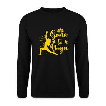 Gone to yoga - Zum Yoga gegangen Yoga T-Shirt - Unisex Pullover - Schwarz - Vorne - Alina (178cm) & Michal (187cm)