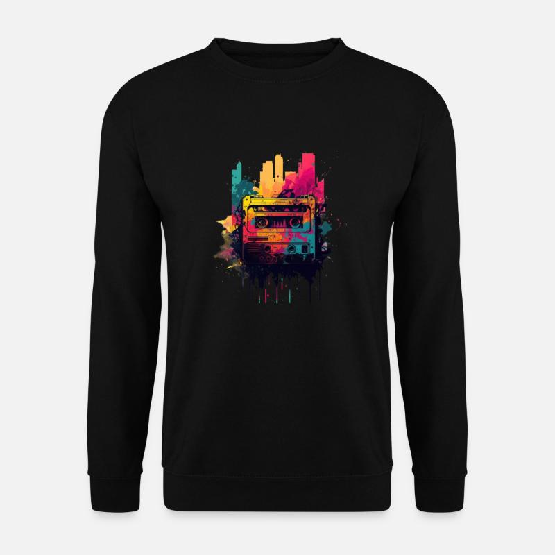 Retro Mixtape - Unisex Pullover - Schwarz