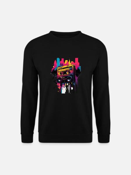 Retro Mixtape - Unisex Pullover - Schwarz