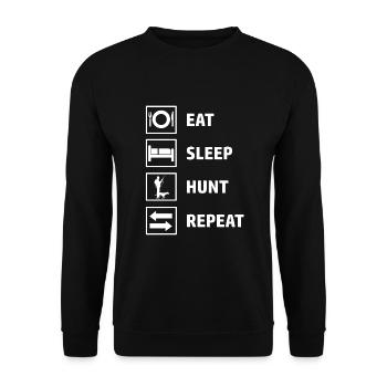 Jäger Design Jagd Jägersmann - Unisex Sweatshirt - black - Front - Alina (178cm) & Michal (187cm)