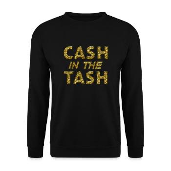 Cash in the Tash | Cash in your pocket - Unisex Sweatshirt - black - Front - Alina (178cm) & Michal (187cm)