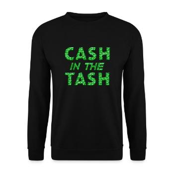 Cash in the Tash | Cash in your pocket - Unisex Sweatshirt - black - Front - Alina (178cm) & Michal (187cm)