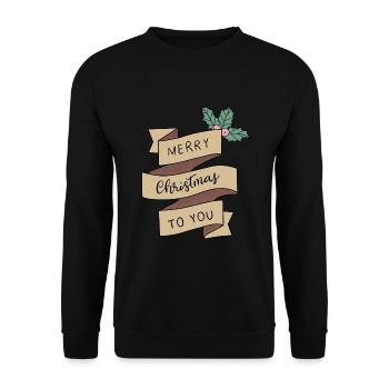 Ruban de Noël - Sweat-shirt Unisexe - noir - Devant - Alina (178cm) & Michal (187cm)